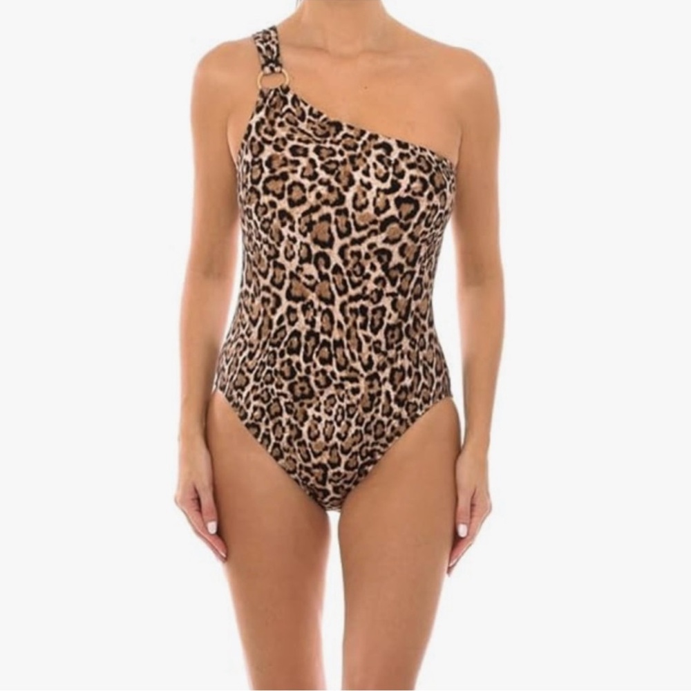 Michael KORS Brown and Black One Piece Swimsuit